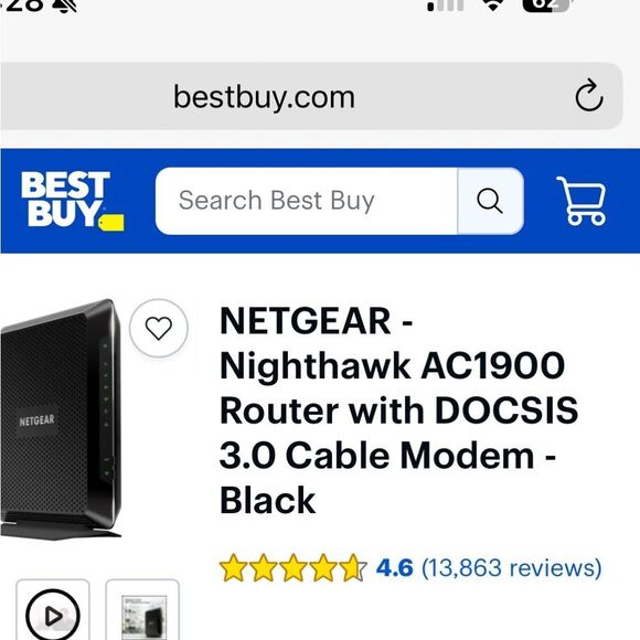 NETGEAR Black Modem-Router Combo with Sleek Design - Picture 6 of 12